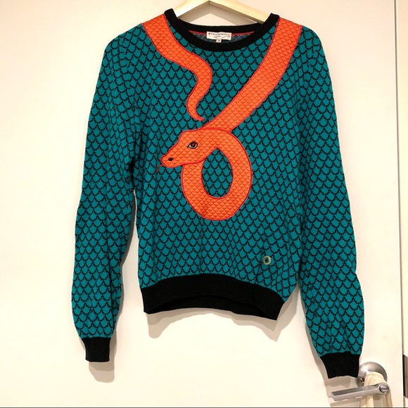 Opening Ceremony Sweaters - Opening Ceremony Snake Print Sweater Opening Ceremony Sweaters - Opening Ceremony Snake Print Sweater